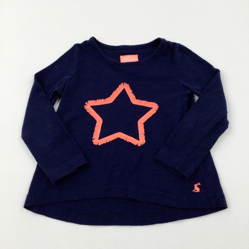 Star Navy Long Sleeve Top - Girls 3-4 Years