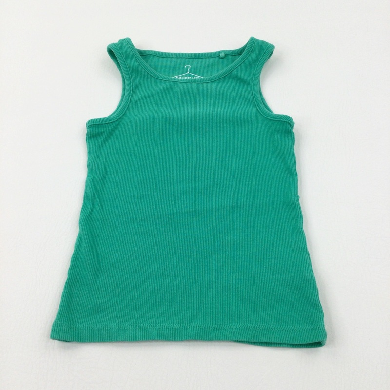 Textured Green Vest Top - Girls 3-4 Years