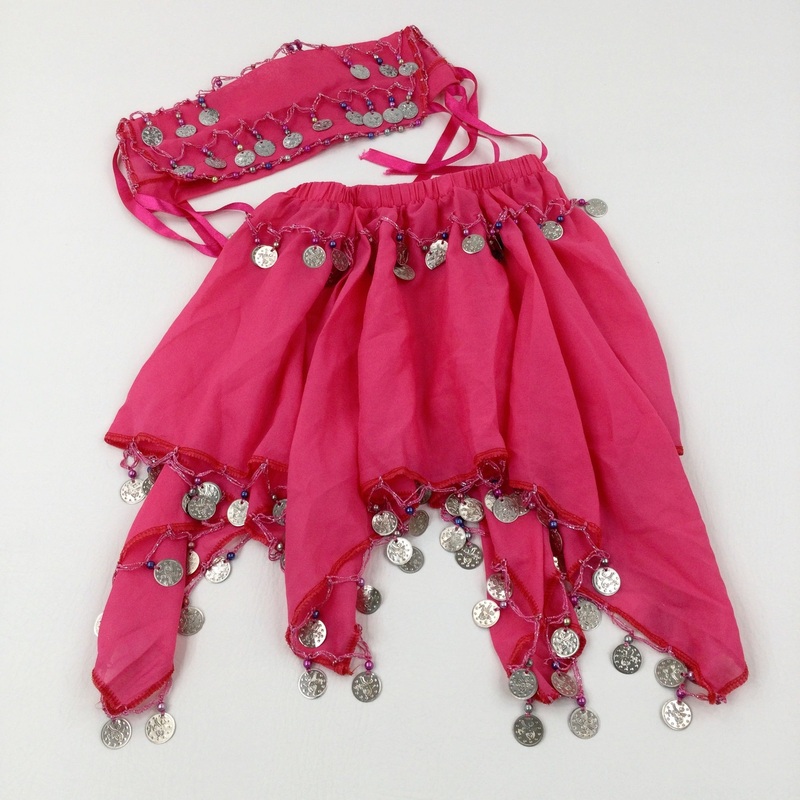 Belly Dancer Pink Skirt & Headdress Costume - Girls 7-8 Years