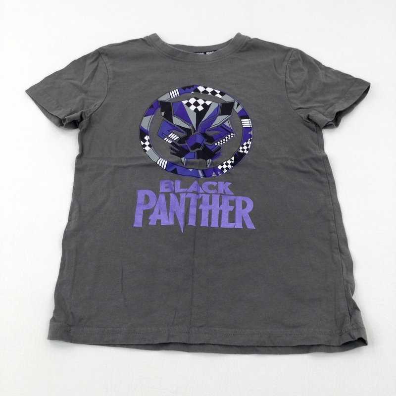 'Black Panther' Charcoal Grey T-Shirt - Boys 9-10 Years