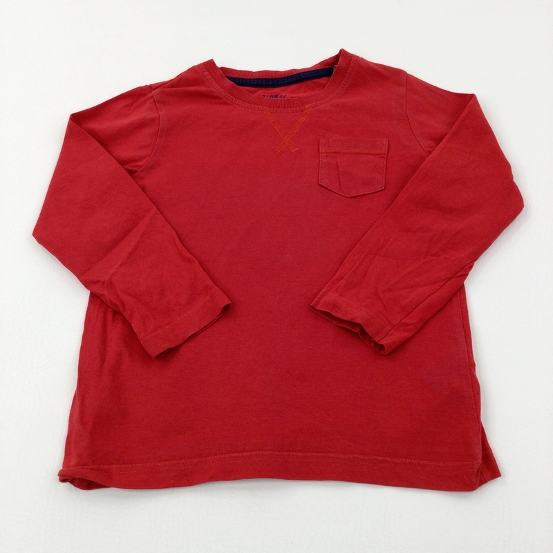 Red Long Sleeve Top - Boys 3-4 Years