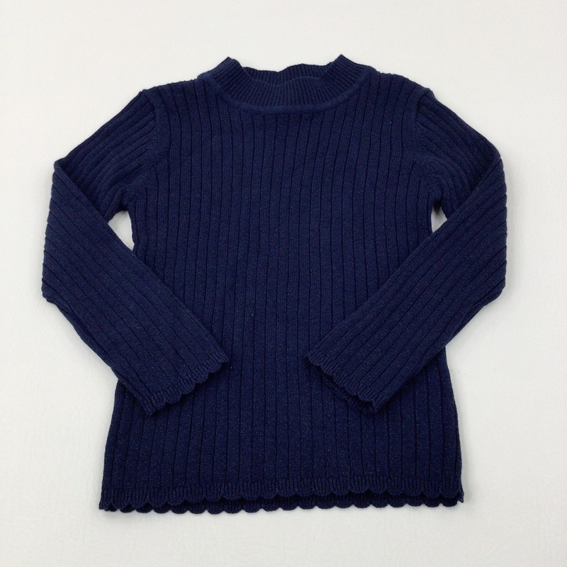 Sparkly Navy Knitted Jumper - Girls 18-24 Months