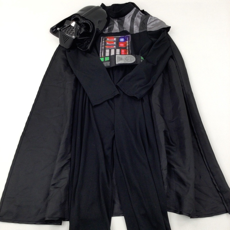 Star Wars Darth Vader Black Costume With Cape & Mask - Girls/Boys 9-10 Years