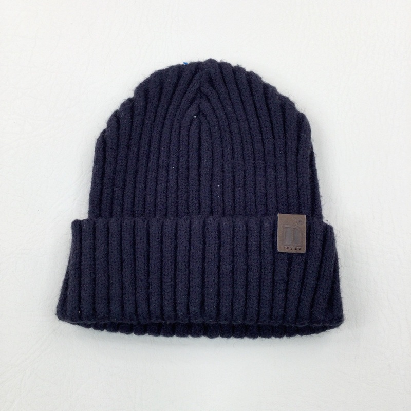 Textured Navy Knitted Winter Hat - Boys 3-4 Years