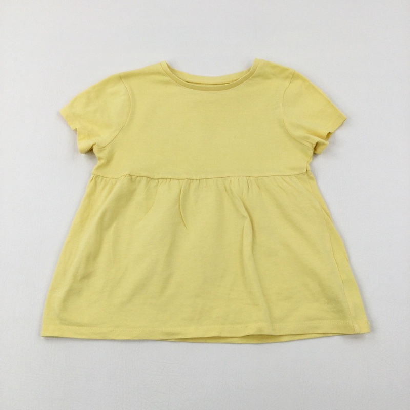 Yellow Cotton T-Shirt - Girls 5-6 Years