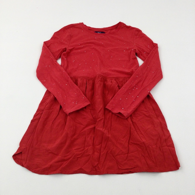 Sparkly Red Jersey Dress - Girls 8-9 Years