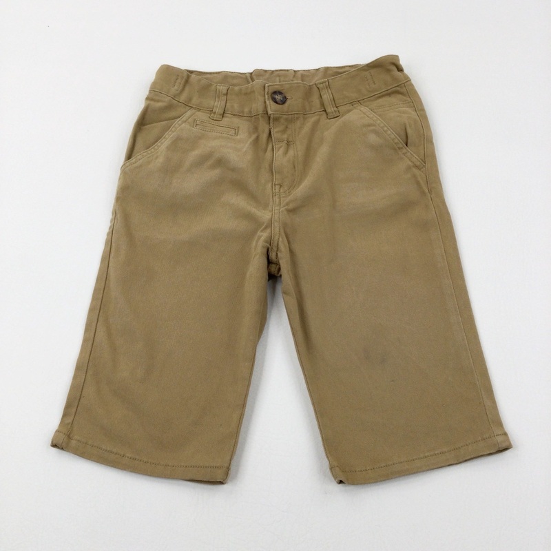 Tan Shorts With Adjustable Waist - Boys 9-10 Years
