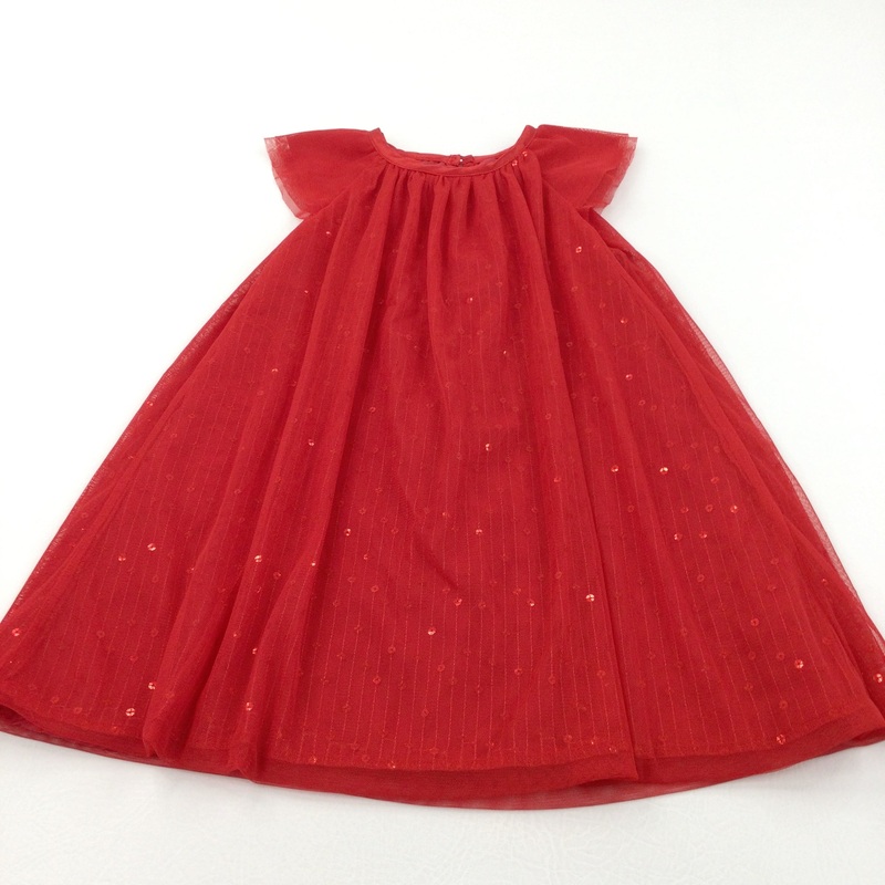 Red Sequin Party/Christmas Dress - Girls 12-24 Months