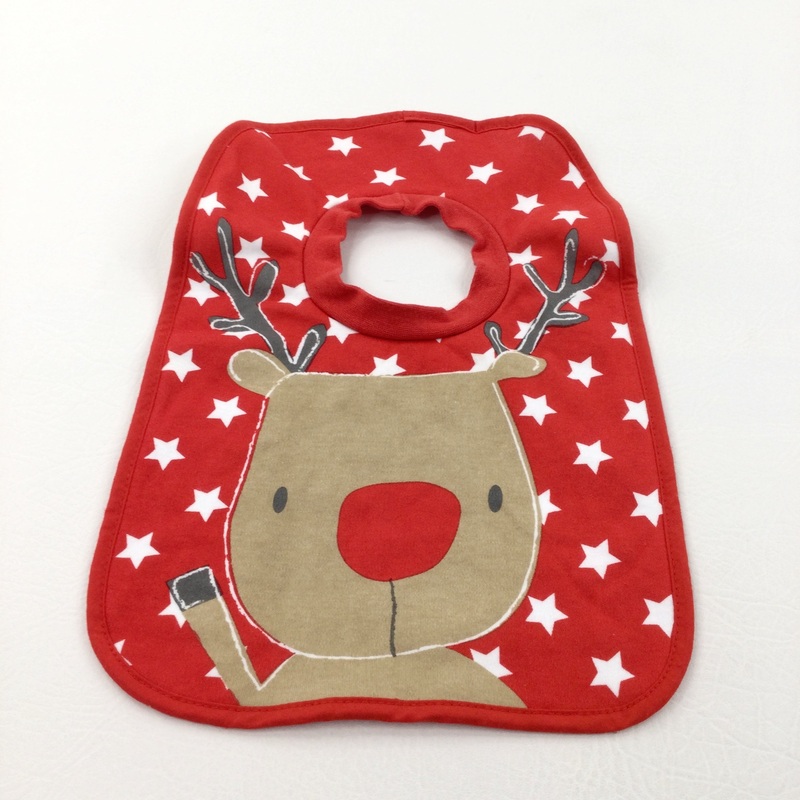 Rudolph Reindeer Red Christmas Bib - Boys/Girls One Size