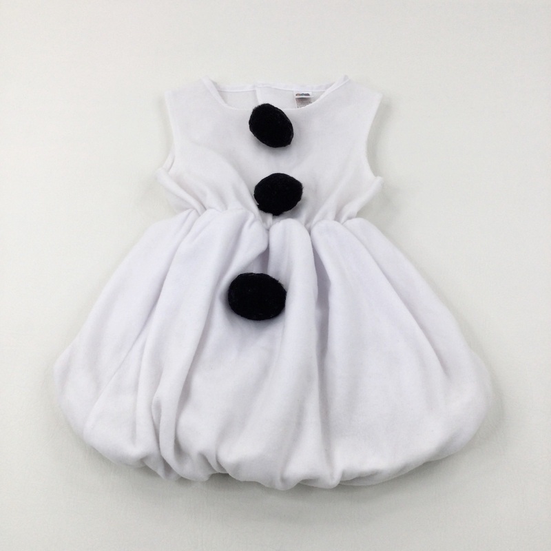 Snowman White Costume - Boys/Girls 4-6 Years