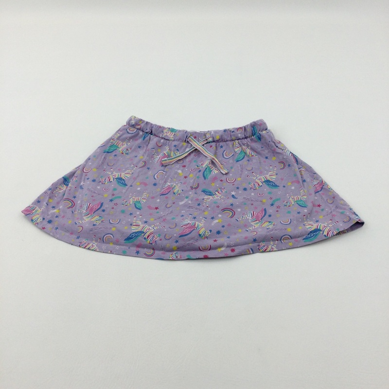 Unicorns Purple Skort  - Girls 9-10 Years