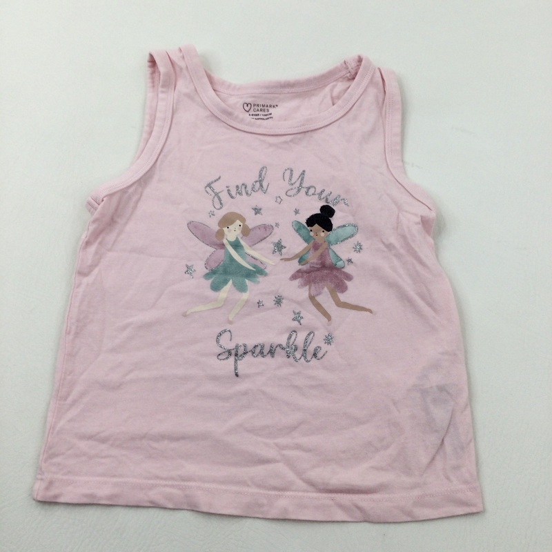 'Find Your Sparkle' Fairies Pink Vest Top - Girls 5-6 Years