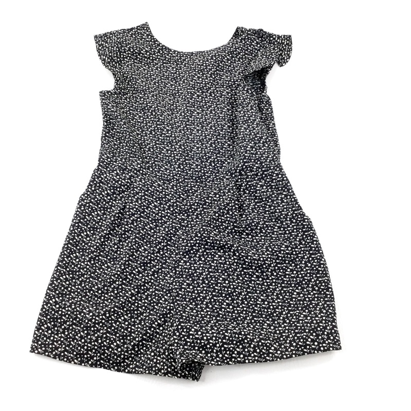 Patterned Black & White Lightweight Smart Playsuit - Girls 5-6 Years
