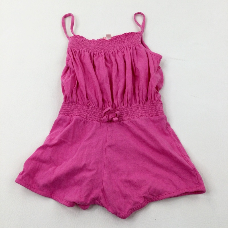 Pink Cotton Jersey Playsuit - Girls 5-6 Years