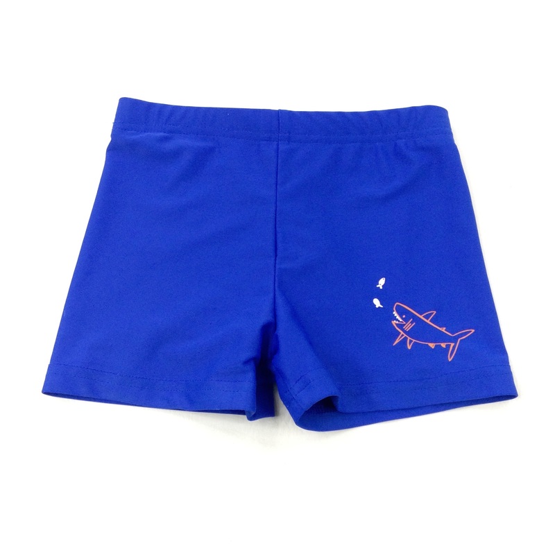 Shark Blue Swimming Shorts - Boys 6-7 Years