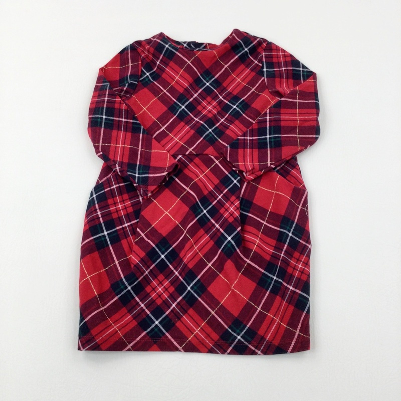 Tartan Sparkly Red Dress - Girls 18-24 Months