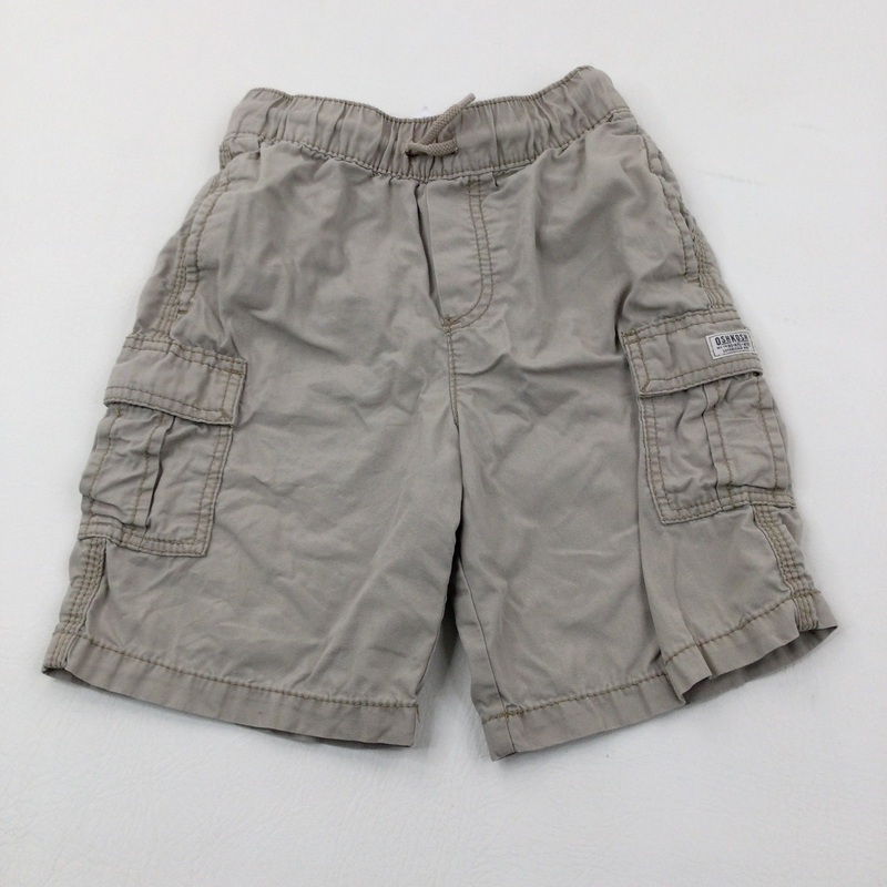 Beige Cotton Cargo Shorts - Boys 6-7 Years