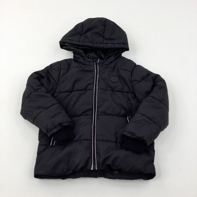 Black Padded Winter Coat - Boys 3-4 Years