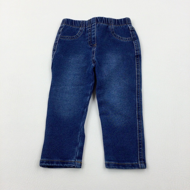 Mid Blue Denim Jeggings - Girls 12-18 Months