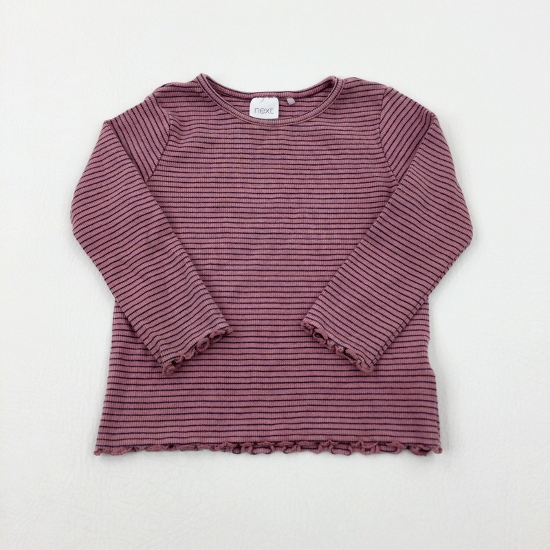 Pink Striped Long Sleeve Top - Girls 12-18 Months