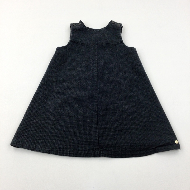 Textured Charcoal Grey Smart Dress - Girls 4-5 Years