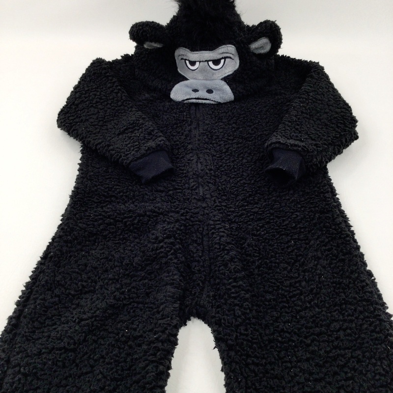 Gorilla Black Fluffy Onesie - Boys/Girls 8-9 Years