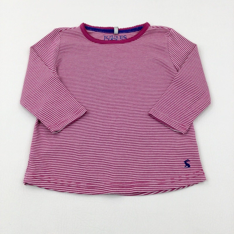 Pink Striped Long Sleeve Top - Girls 7-8 Years