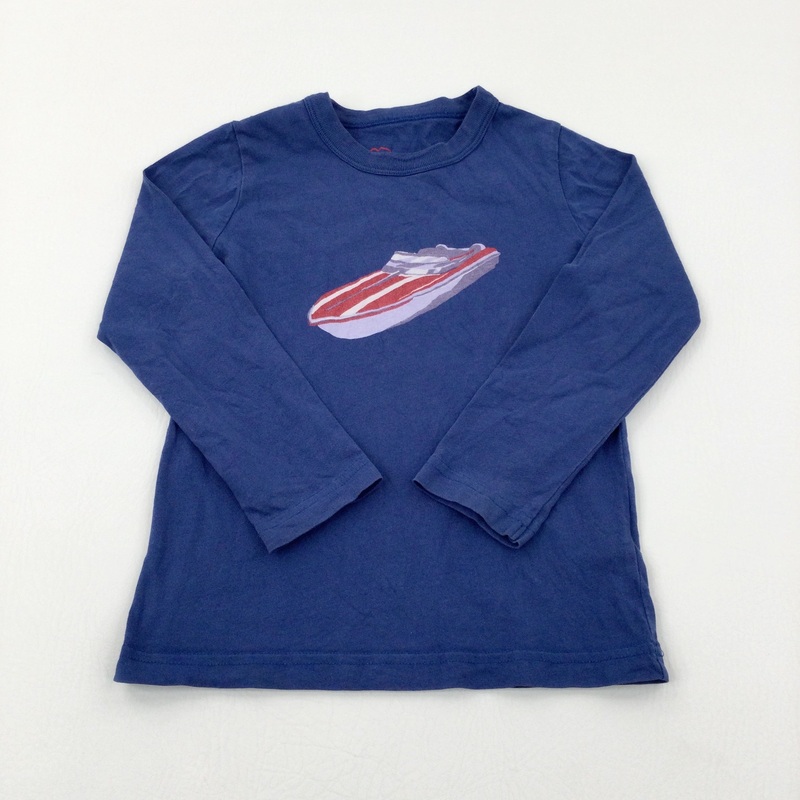 Speed Boat Navy Long Sleeve Top - Boys 2-3 Years