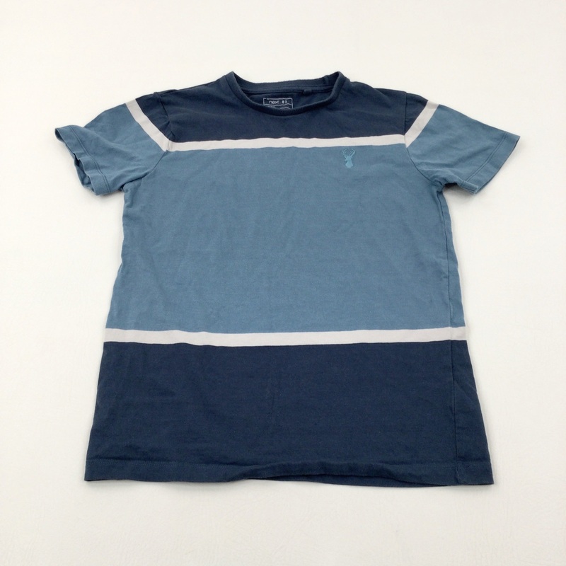 Stag Motif Blue Colourblock T-Shirt - Boys 9-10 Years