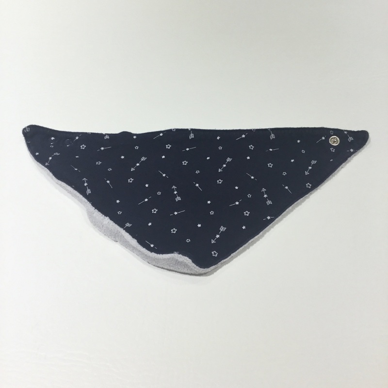 Arrows & Stars Navy & White Dribble Bib - Boys Newborn