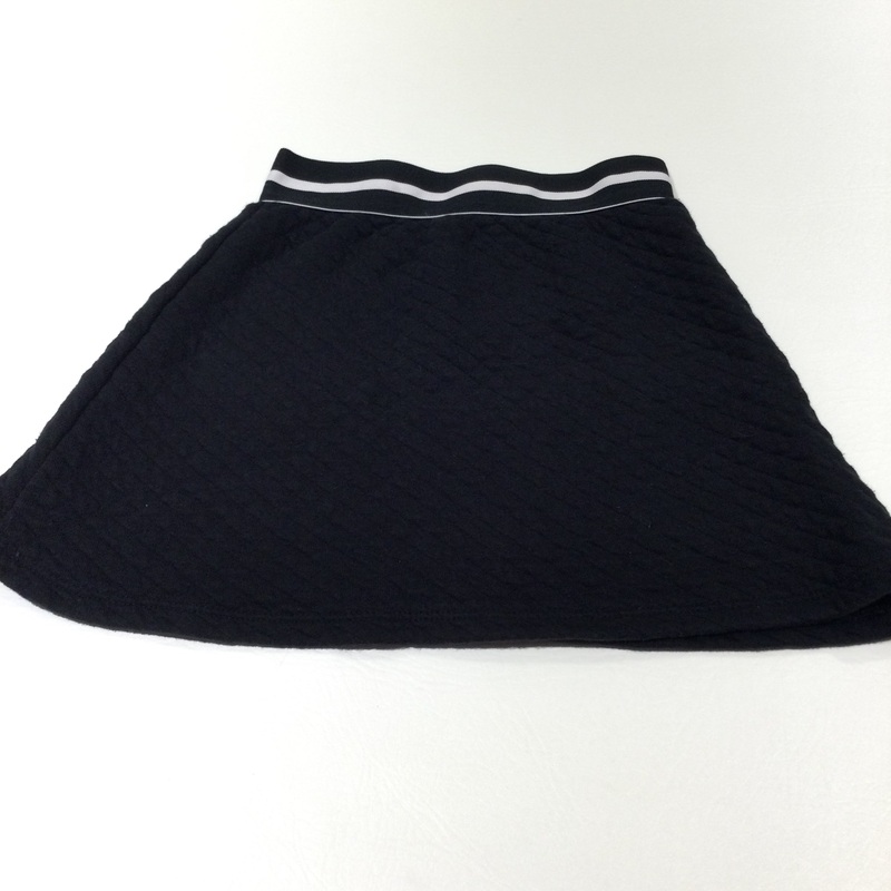 Black Quilted Jersey Skirt - Girls 7-8 Years