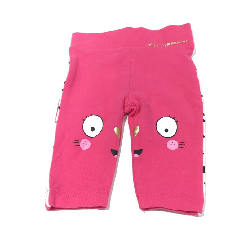 Smile By Julien MacDonald Cat Face Pink Leggings - Girls Newborn - Up To 1 Month