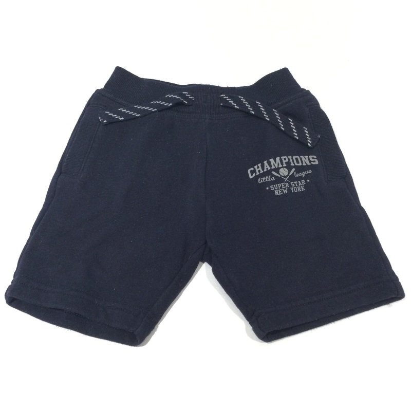'Champions Little League' Baseball Navy Thick Jersey Shorts - Boys 12-18 Months
