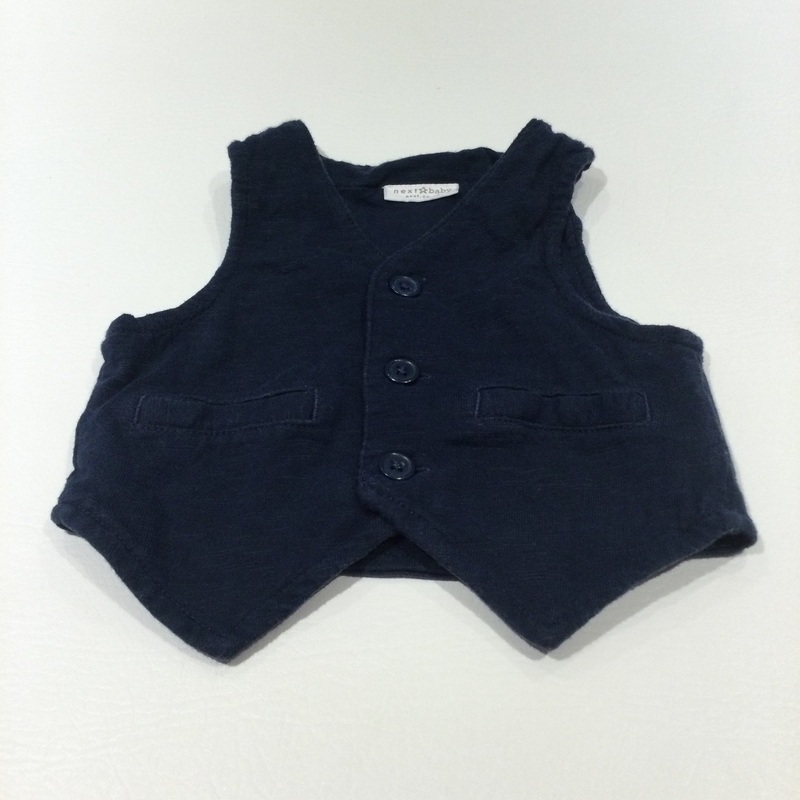 Navy Jersey Waistcoat - Boys 3-6 Months