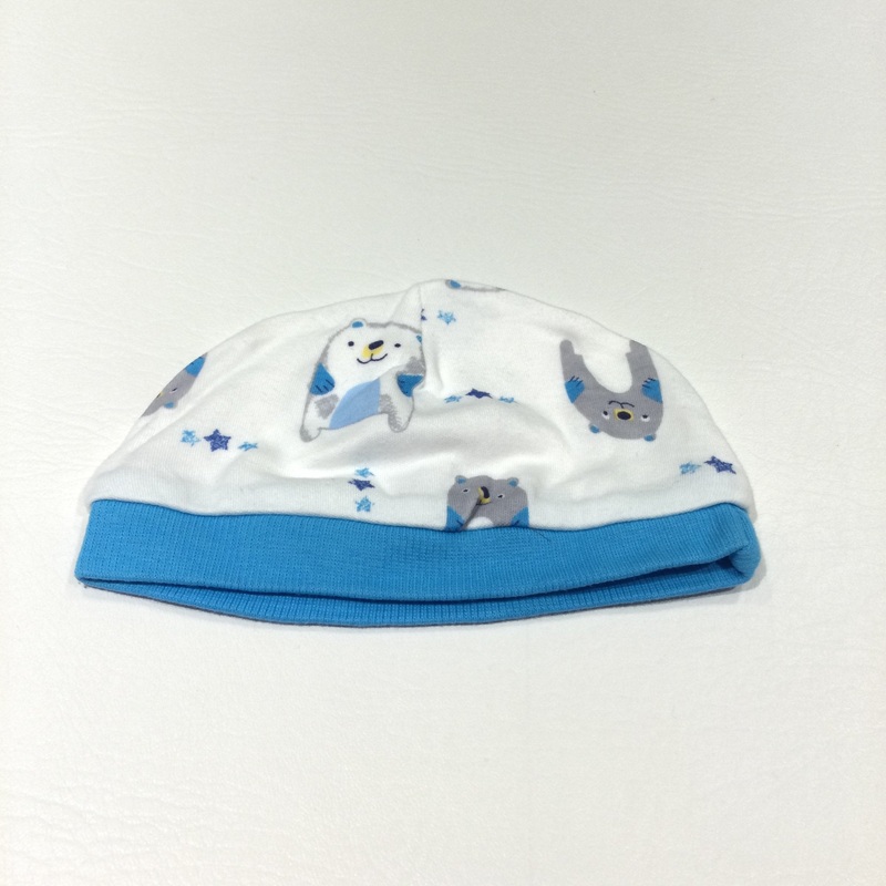 Bears White, Blue & Grey Jersey Hat - Boys Newborn
