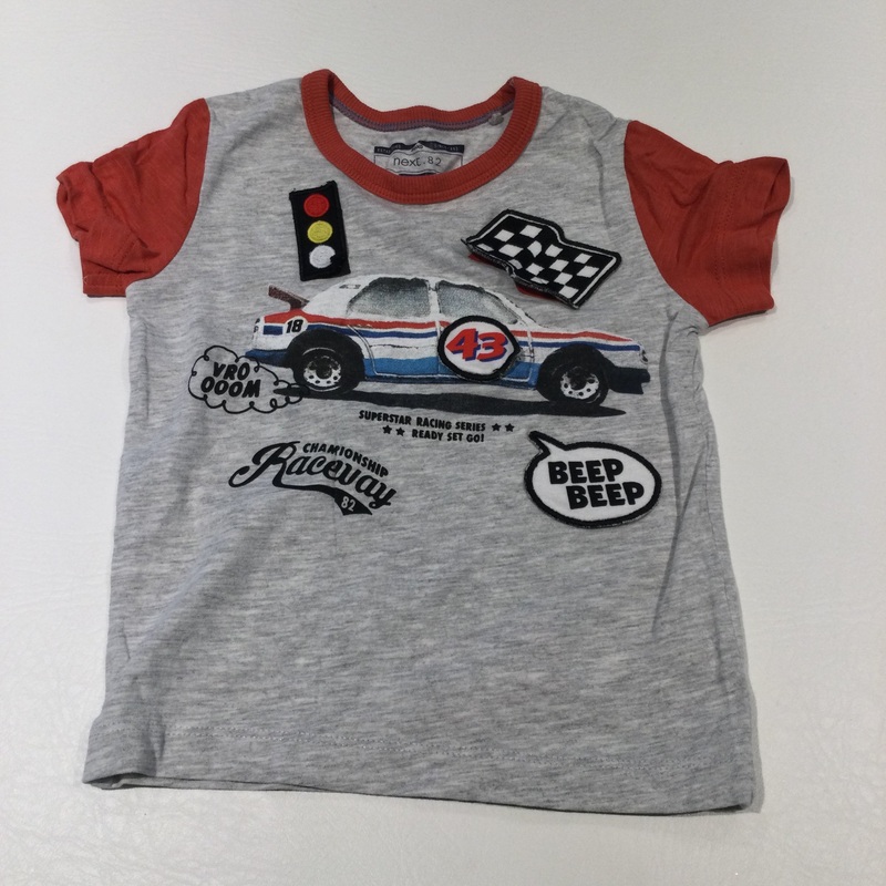 'Beep Beep' Racing Car Lifting Flaps Orange & Grey T-Shirt - Boys 9-12 Months