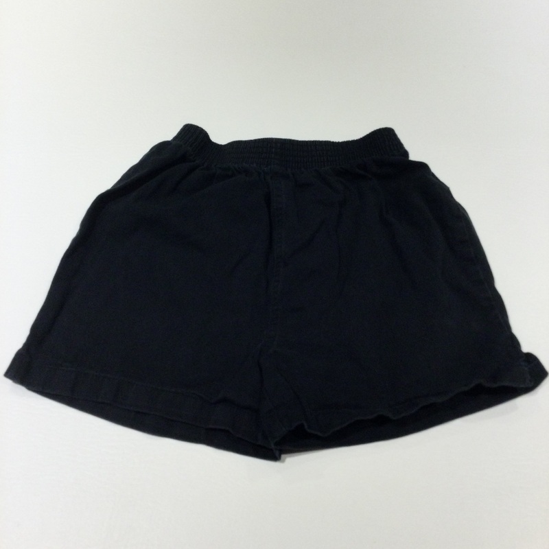 Black Thick Cotton Shorts - Boys 7-8 Years
