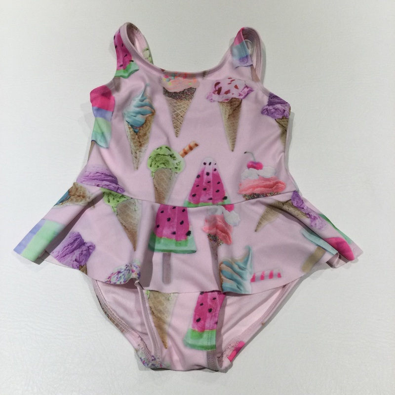 Ice Creams Pink Swimming Costume - Girls 18-24 Months