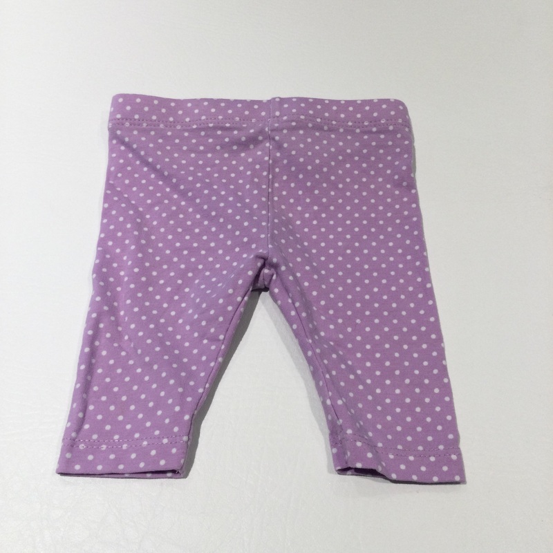 Lilac & White Spots Leggings - Girls Newborn