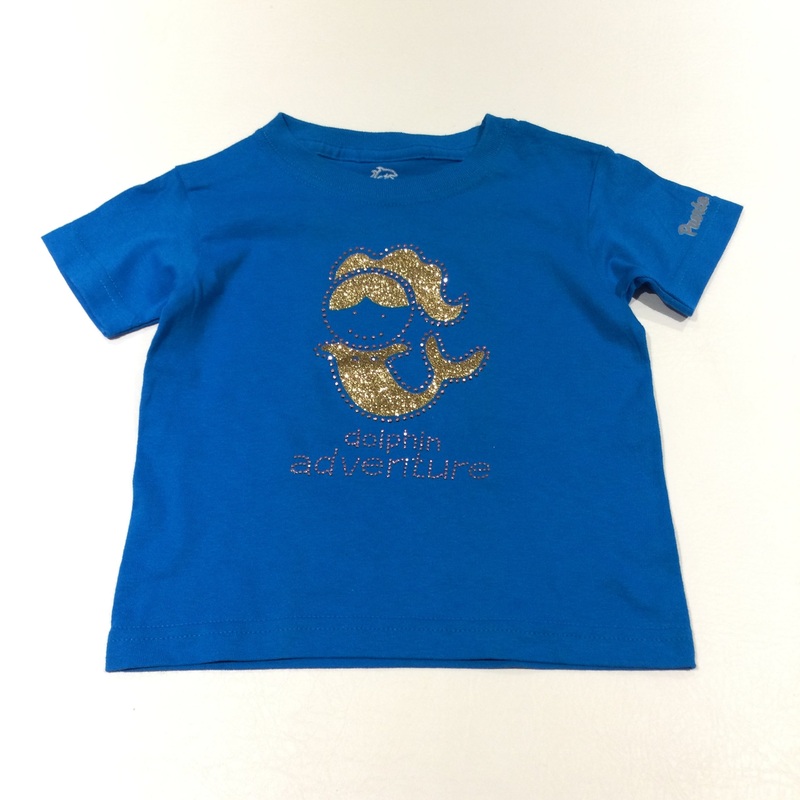 ''Dolphin Adventure' Glittery Beads Blue T-Shirt - Girls 9-12 Months