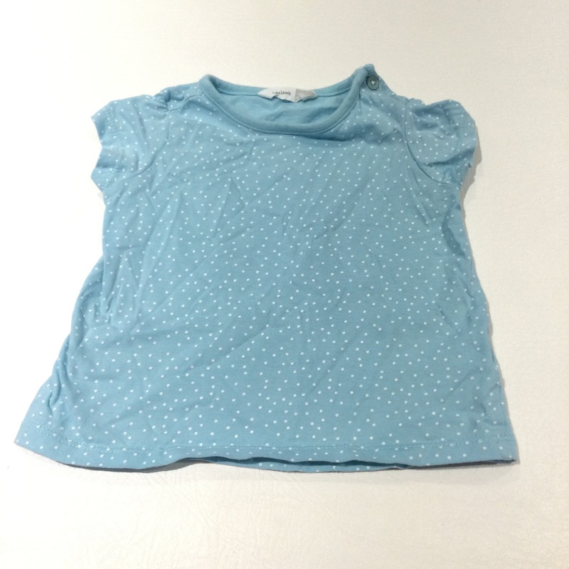 Teal & White Spotty T-Shirt - Girls 9-12 Months