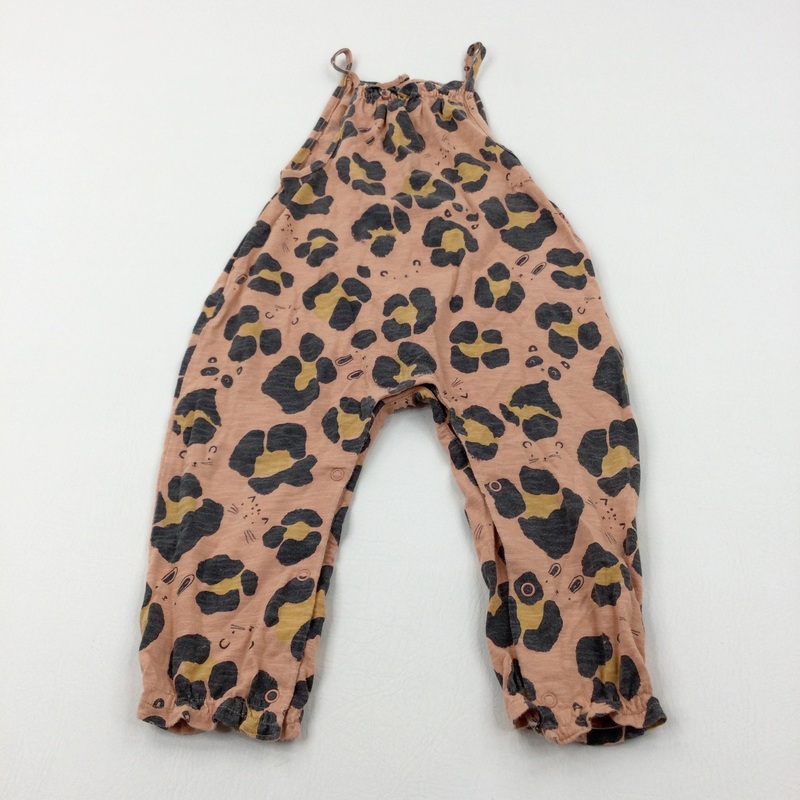Animals Tan Jersey Playsuit - Girls 18-24 Months