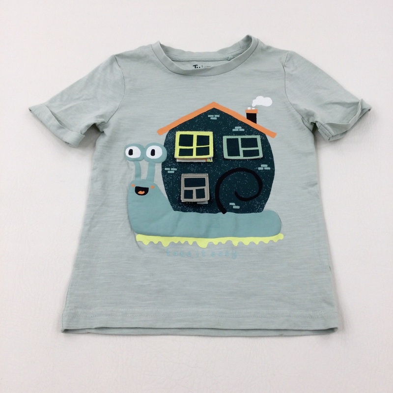 Snail House Mint Green T-Shirt - Boys 2-3 Years