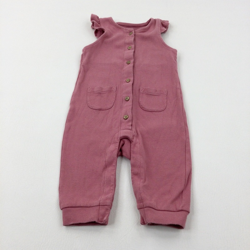 Textured Pink Romper - Girls 9-12 Months