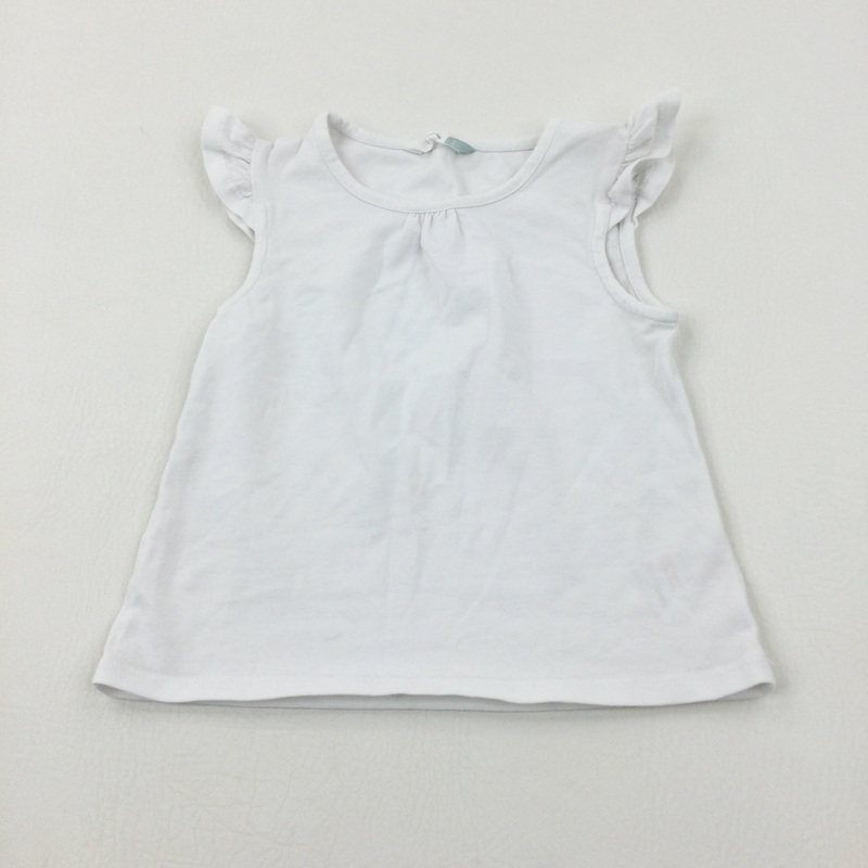 White T-Shirt - Girls 18-24 Months