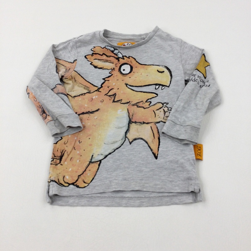 Zog Grey Long Sleeve Top - Boys 2-3 Years