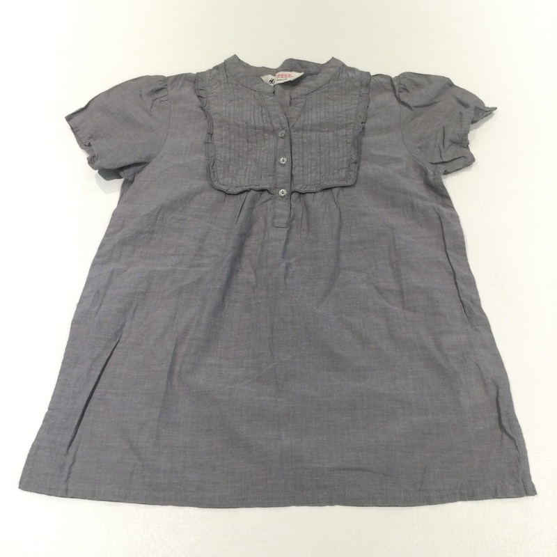 Grey Cotton Blouse - Girls 7-8 Years