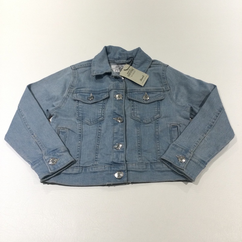 **NEW** Mermaid Sparkly Sequin Back Pale Blue Denim Jacket - Girls 5-6 Years