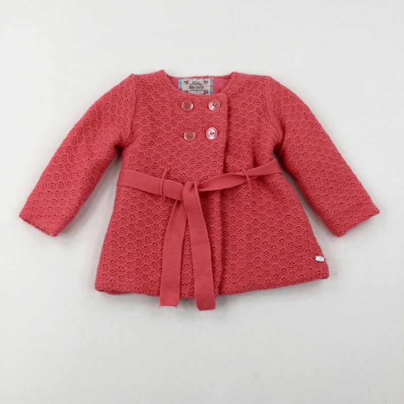 Pink Lined Knitted Winter Jacket - Girls 2-3 Years