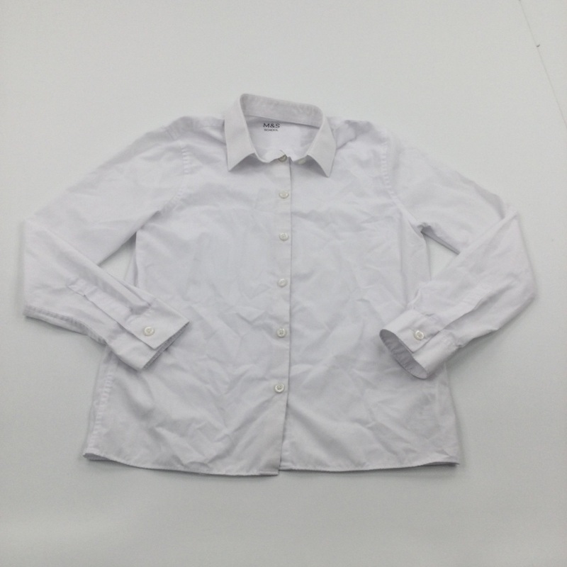 White Long Sleeve School Shirt - Boys 11-12 Years